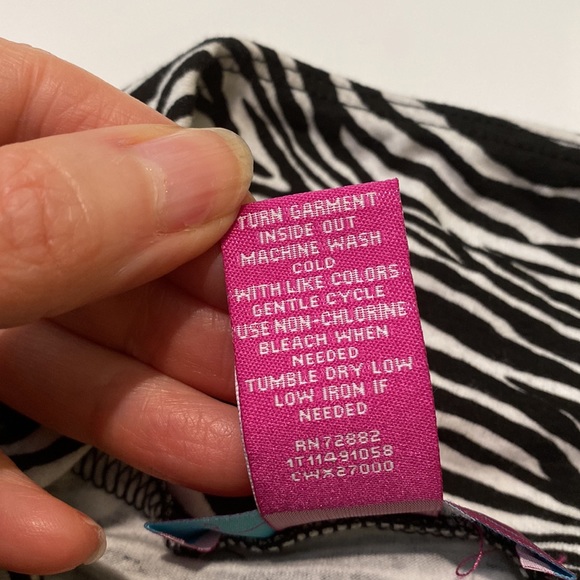 Y2K loop 18 Zebra Tube Top, Size 9/11 (M/L) - Picture 4 of 9